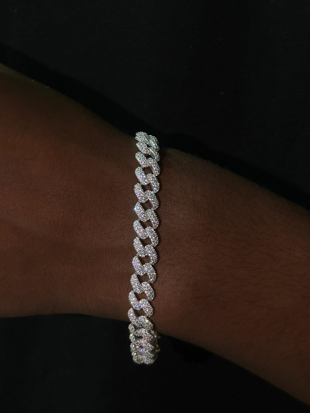 Pulseira Grumet Cravejada PRATA 925