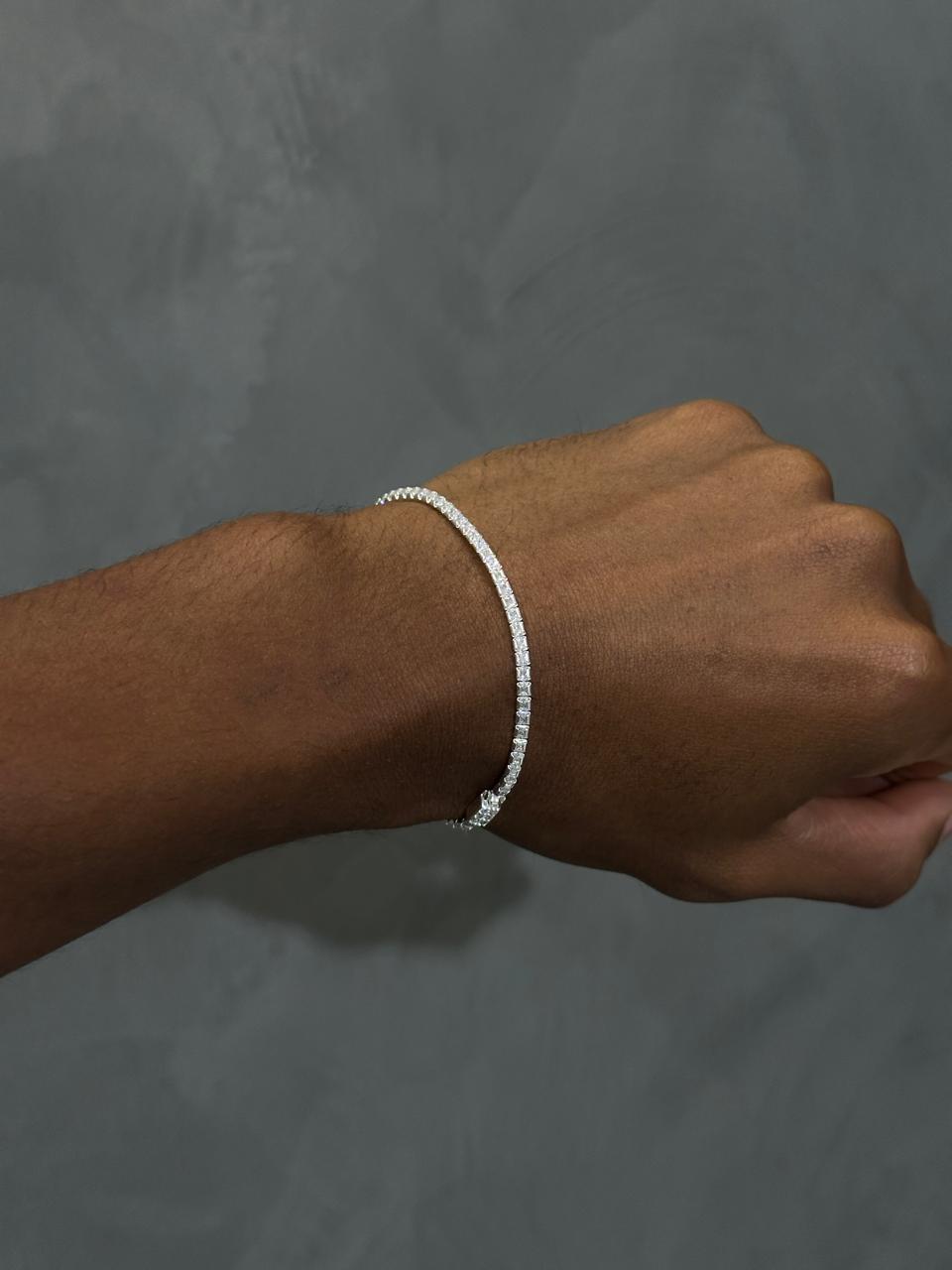 Pulseira Riviera Quadradra 3mm Fecho Gaveta!