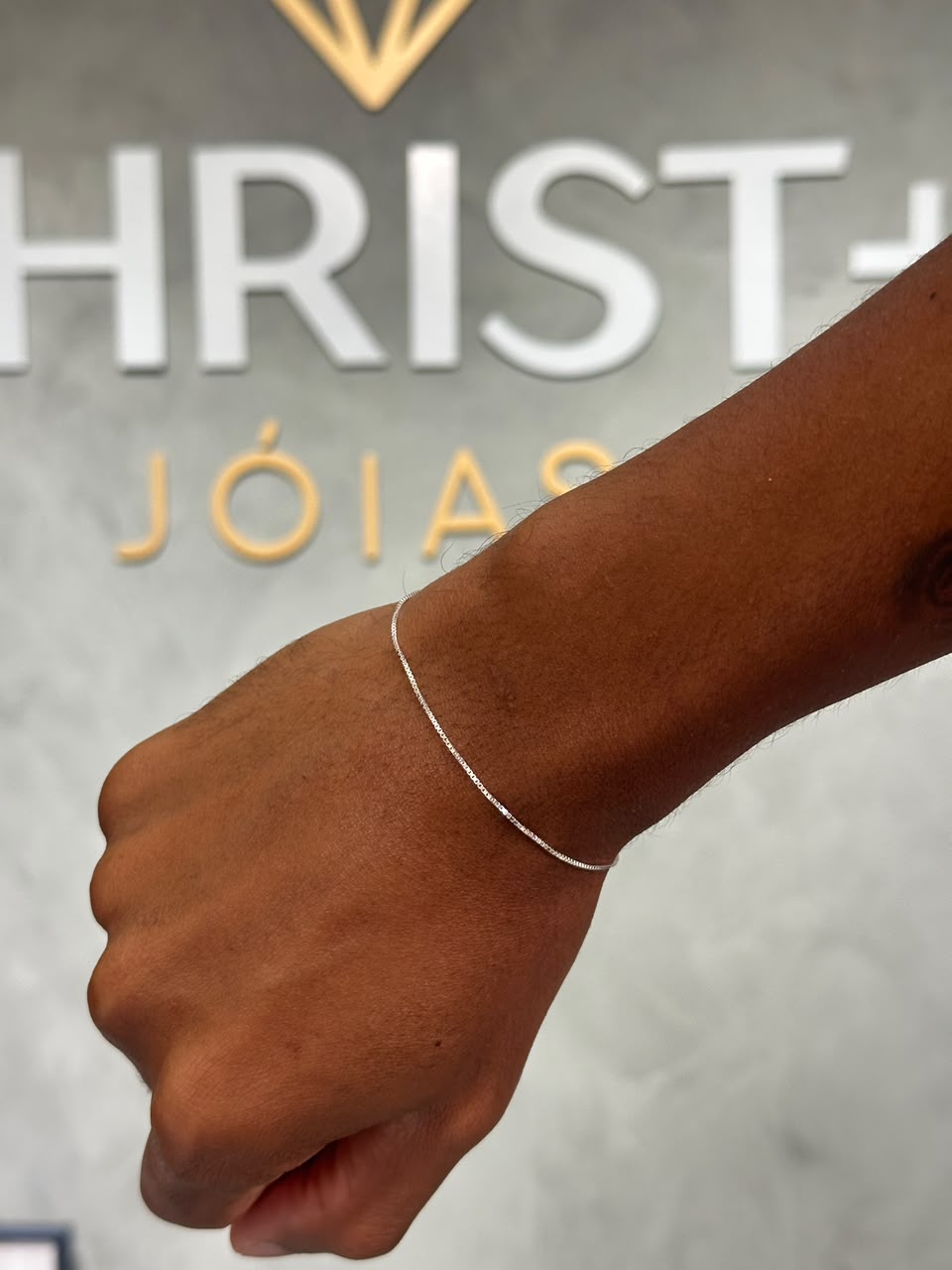 Pulseira Veneziana V15 Prata 925 / 16cm+ extensor