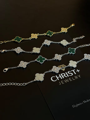 Pulseira trevo cravejada!