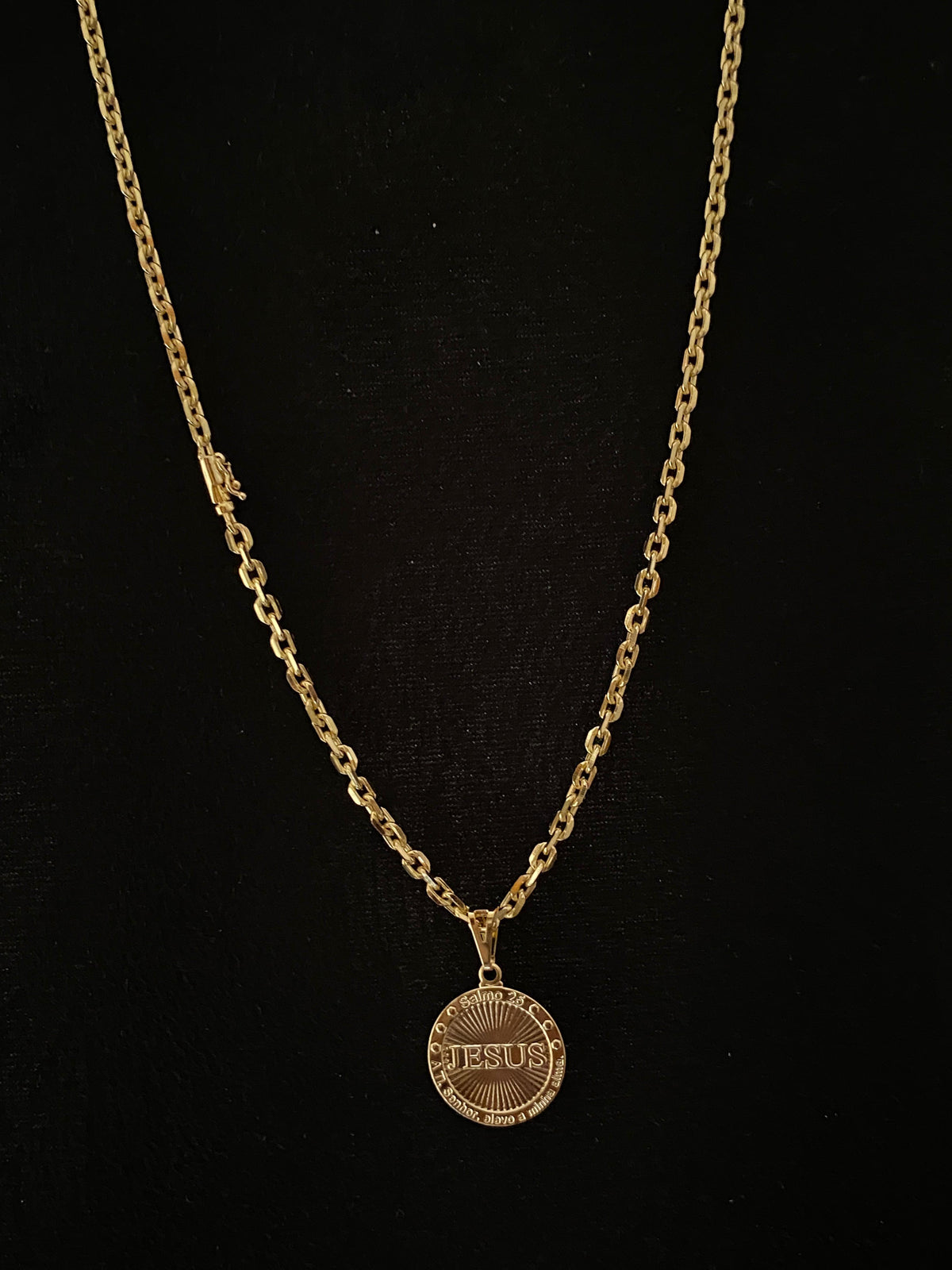 Cordão Banhado Ouro / Pingente Salmo 21