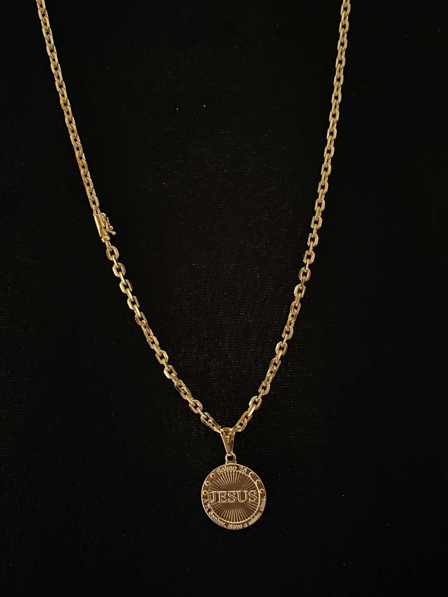 Cordão Banhado Ouro / Pingente Salmo 21
