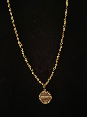 Cordão Banhado Ouro / Pingente Salmo 21