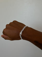 Pulseira Grumet Cravejada 8mm / PRATA 925
