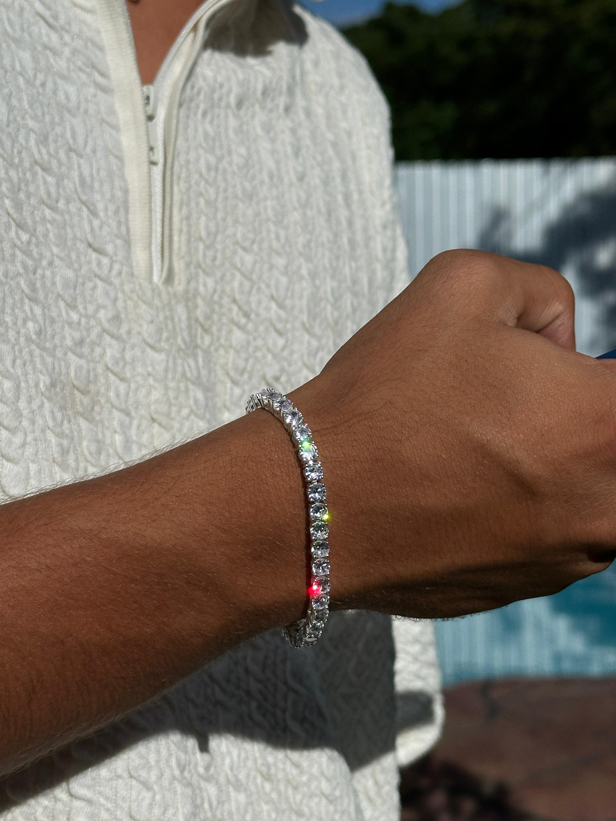 Pulseira RIVIERA 4MM PRATA 925 Fecho Duas Travas