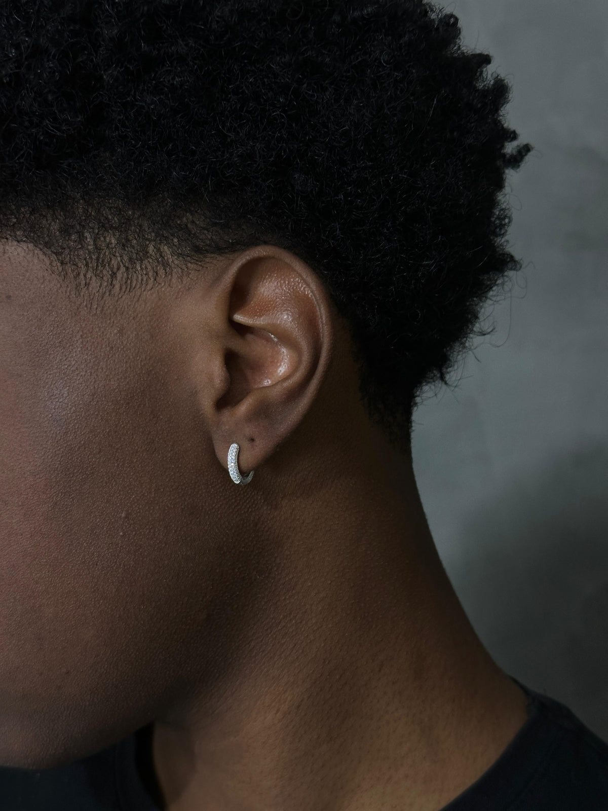 Argola Toda Cravejada Prata 925 / 2,5mm x 1,2cm