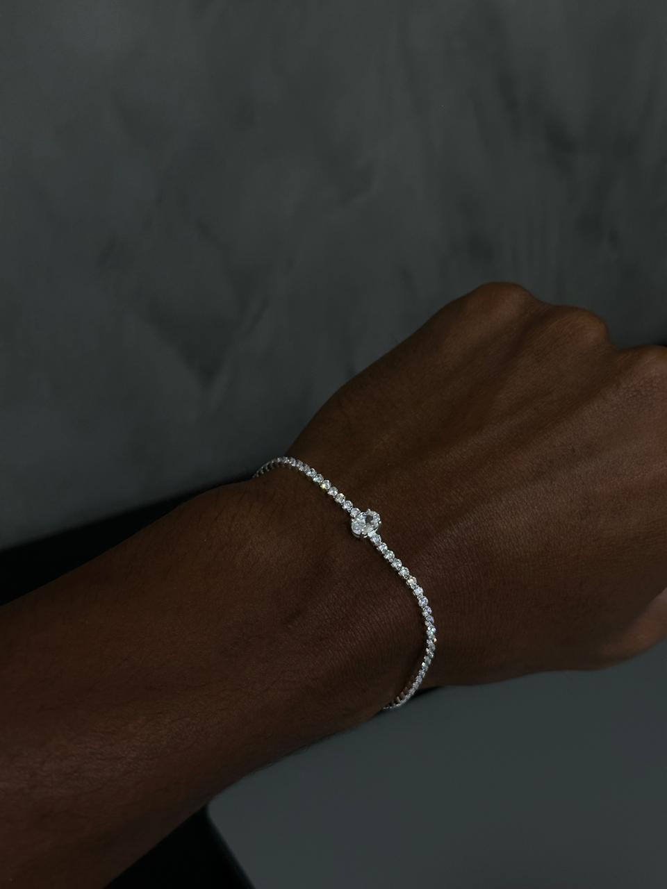 Pulseira Riviera PRATA 925 Oval