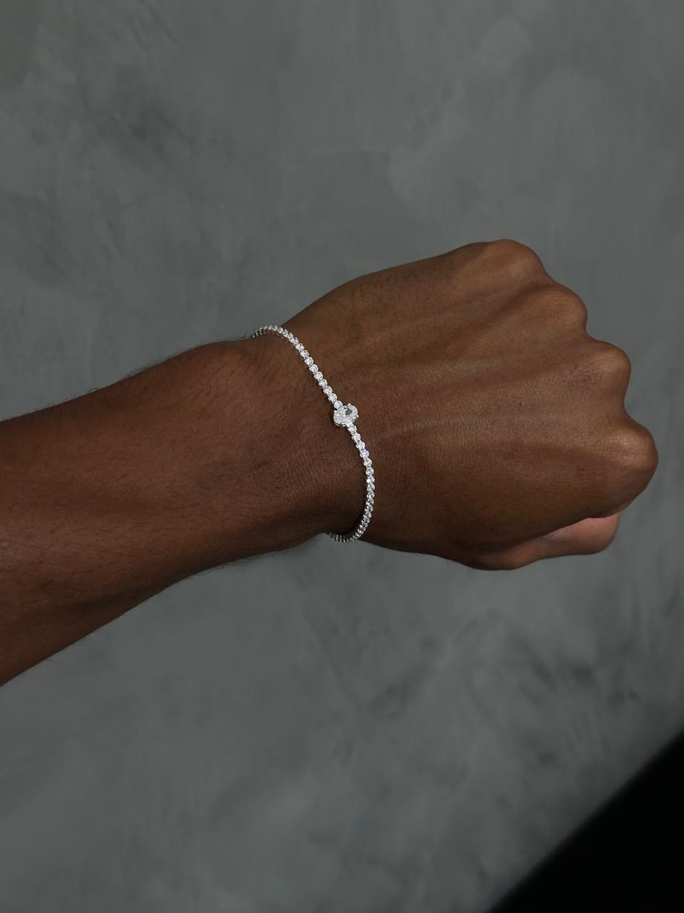 Pulseira Riviera PRATA 925 Oval