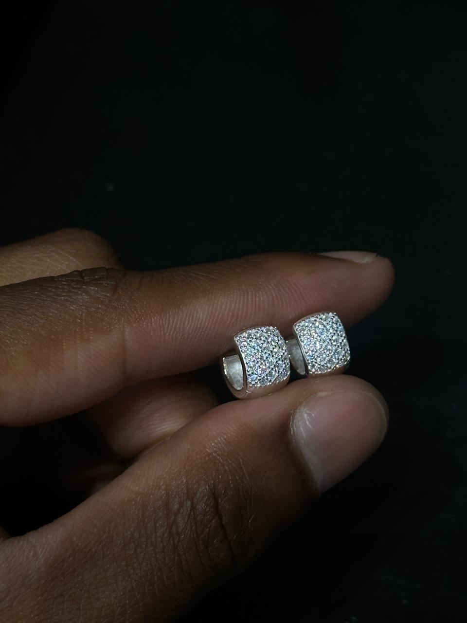 Argola NJR PRATA 925 / 9mm, 22 Pedras!