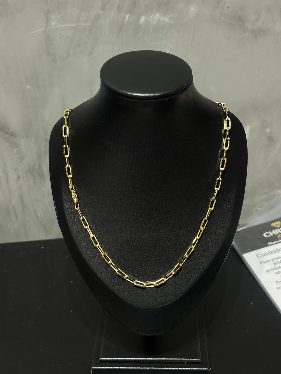 Corrente Cartier 4.5mm Banhada a Ouro 18k / 60cm