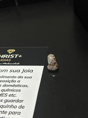 Argola NJ Premium Multicolor Rose 1.0