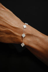 Pulseira Trevo Diamantada PRATA 925