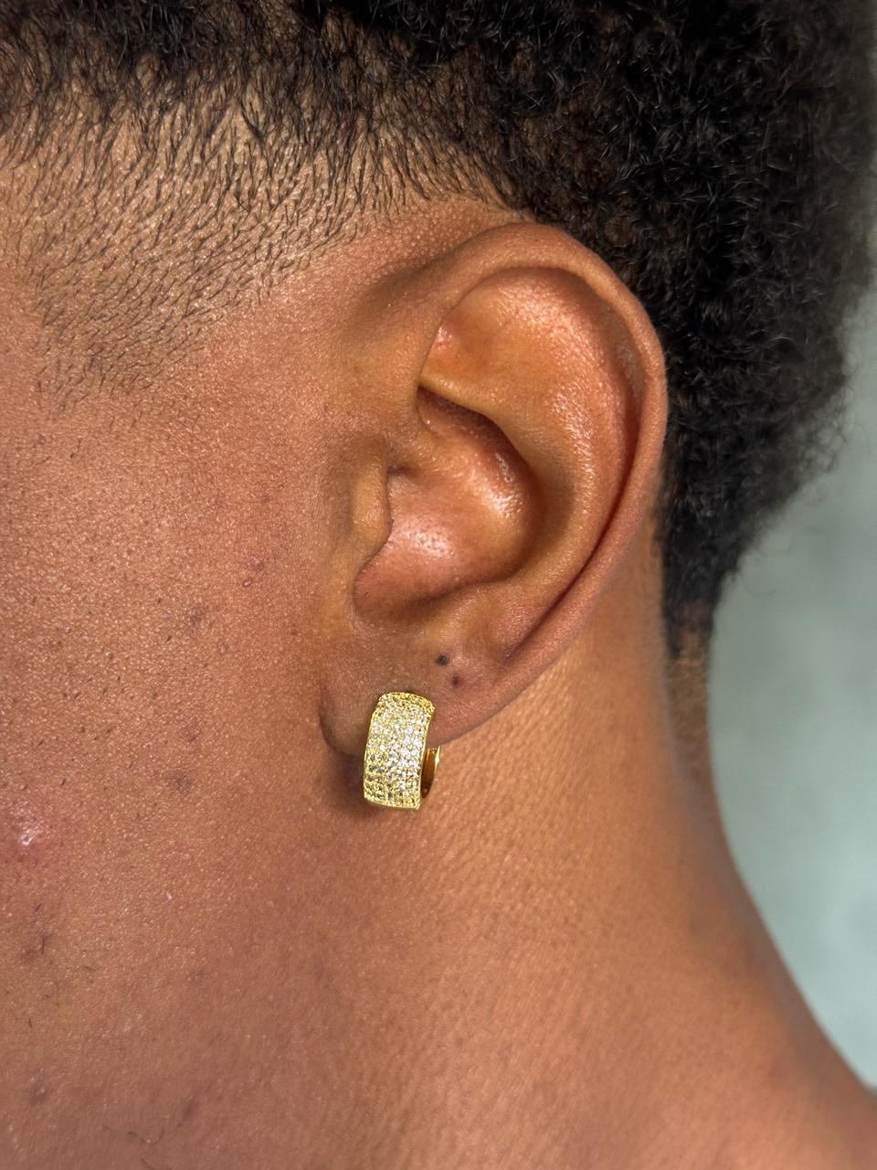 Argola NJ Banhada 18k