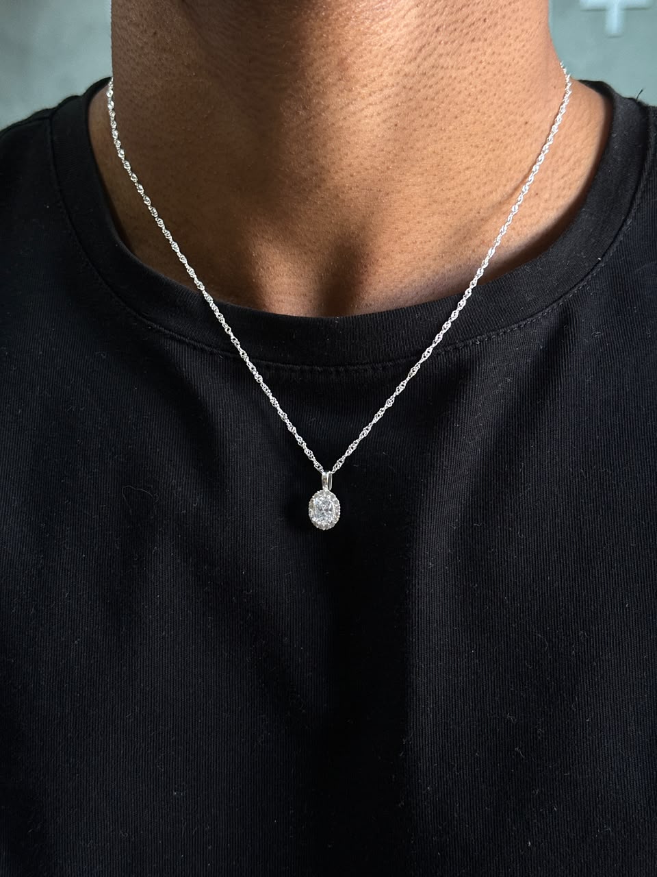 Gargantilha Singapura Cristal Prata925 50cm