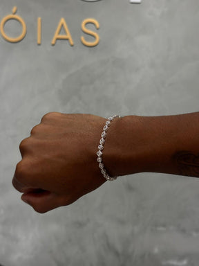 Pulseira Pedras Exclusivas PRATA 925/ 16+5cm
