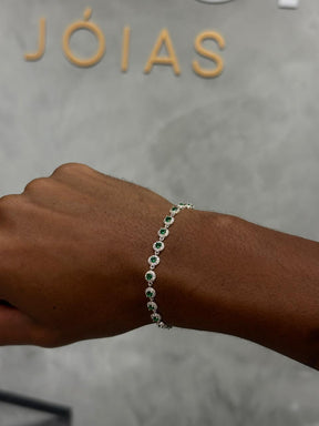 Pulseira Angel Verde PRATA 925/ 5,3mm 17cm