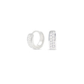 Argola Aro 12 Pedras PRATA 925 / 4mm 1,2cm