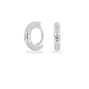 Argola PRATA 925 Toda Cravejada Fina!