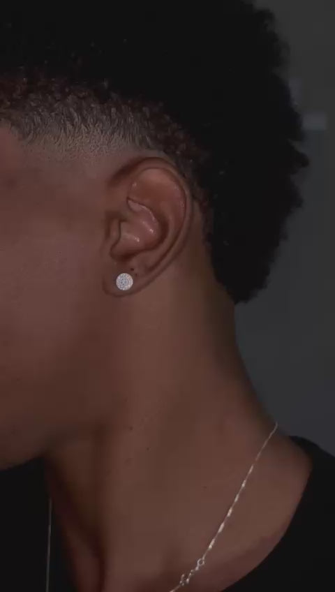 Brinco LAP Cravejado 8mm PRATA 925