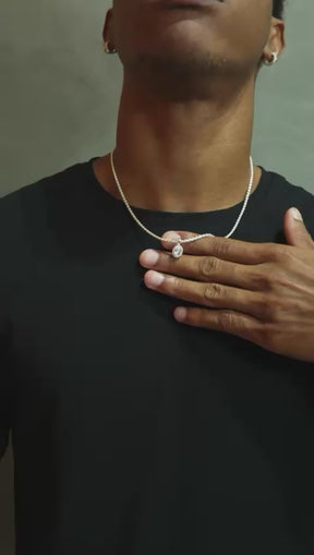 Gargantilha Oval Prata 925 / GROSSA 2,7mm